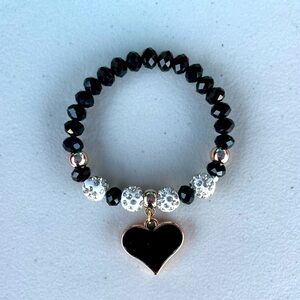 heart black bracelet